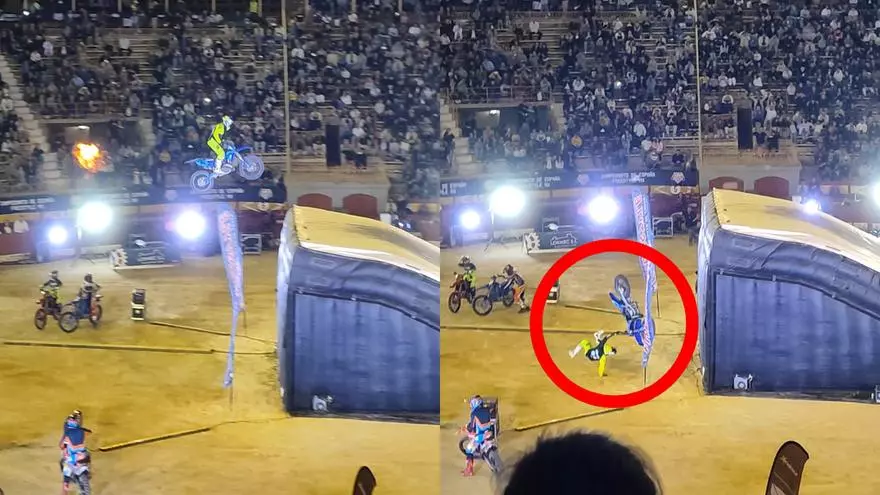 El momento de la brutal caída de un motorista durante una competición en Alicante