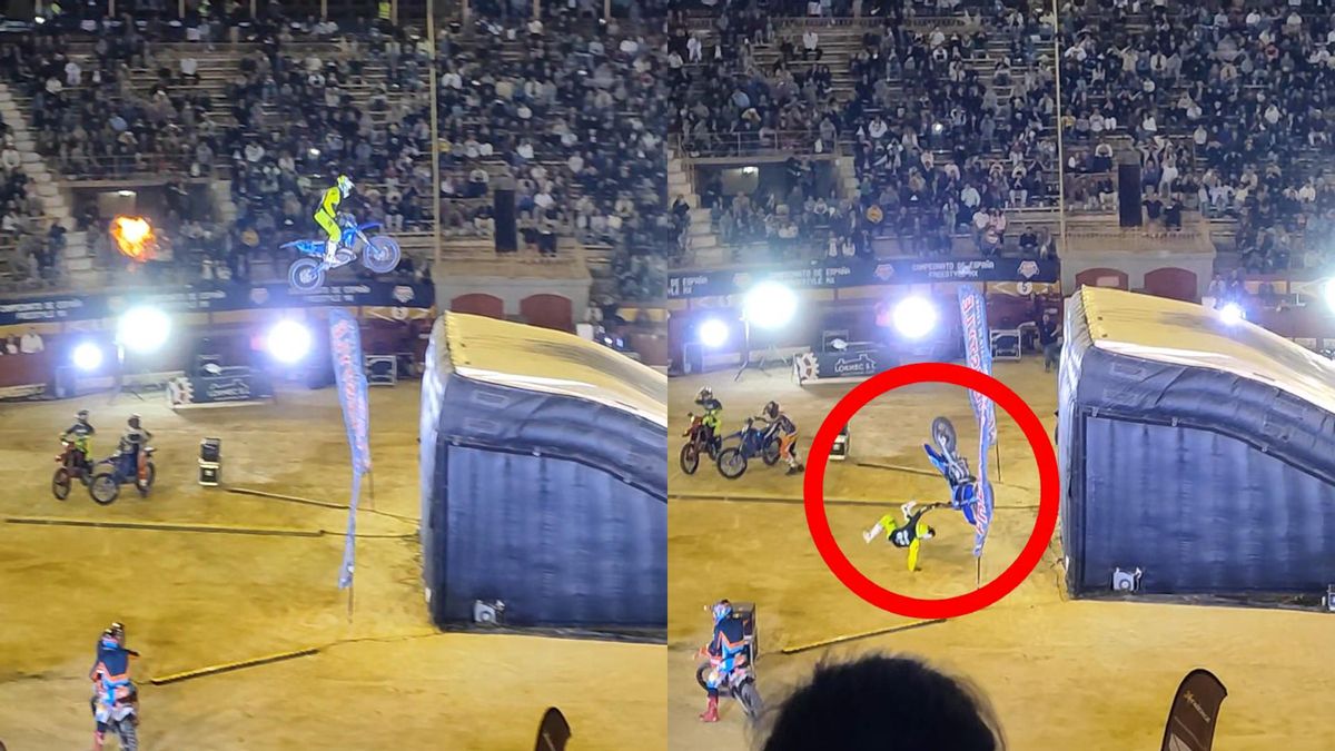 El momento de la brutal caída de un motorista durante una competición en Alicante