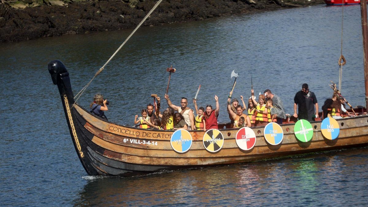 Un momento de la primera edición del "Desembarco Vikinguinho", con el que empapar a los niños de sentimiento vikingo.
