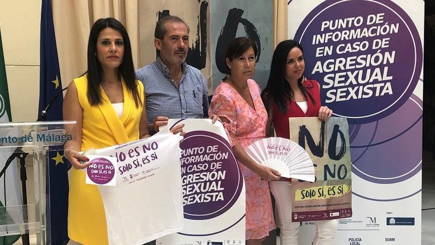 Presentación de la campaña &quot;No es no. Sí es sí&quot; contra las agresiones sexuales durante la Feria de Málaga