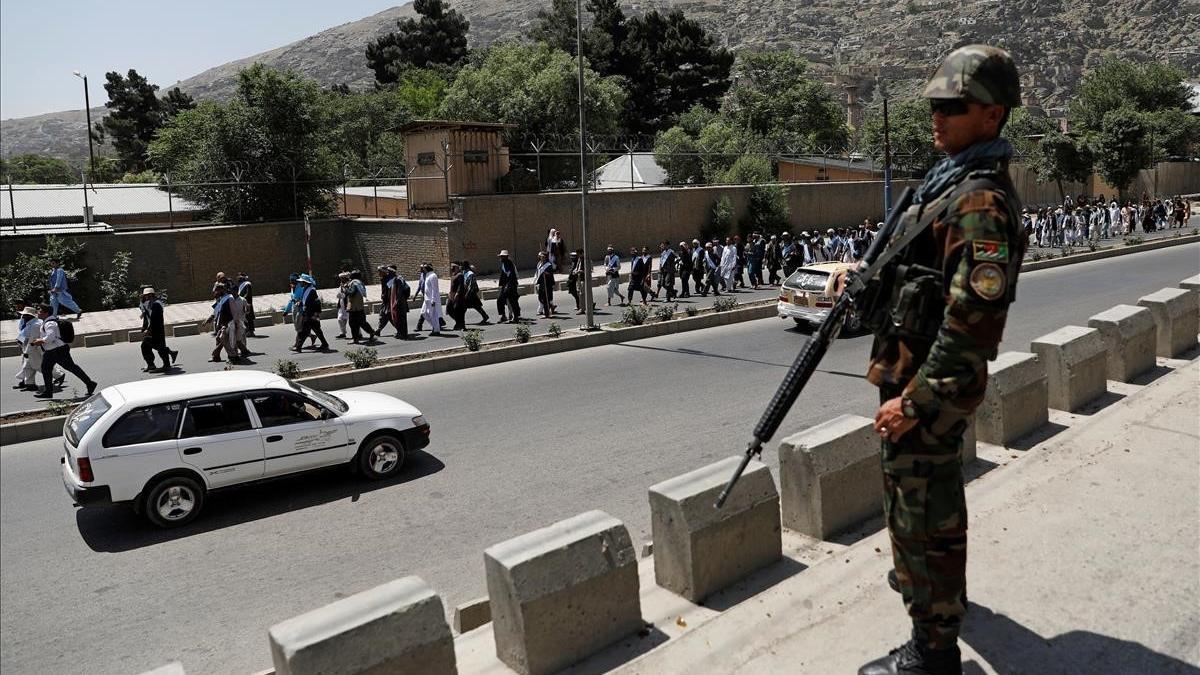 Puesto de guardia en Kabul.