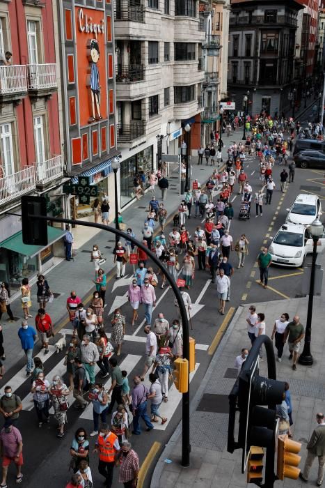 Movilización contra las peatonalización en Gijón