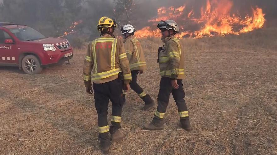 Confinados por el fuego Verdú, Tàrrega, Vilagrassa, Granyanella y Mas de Bondia (Lleida)