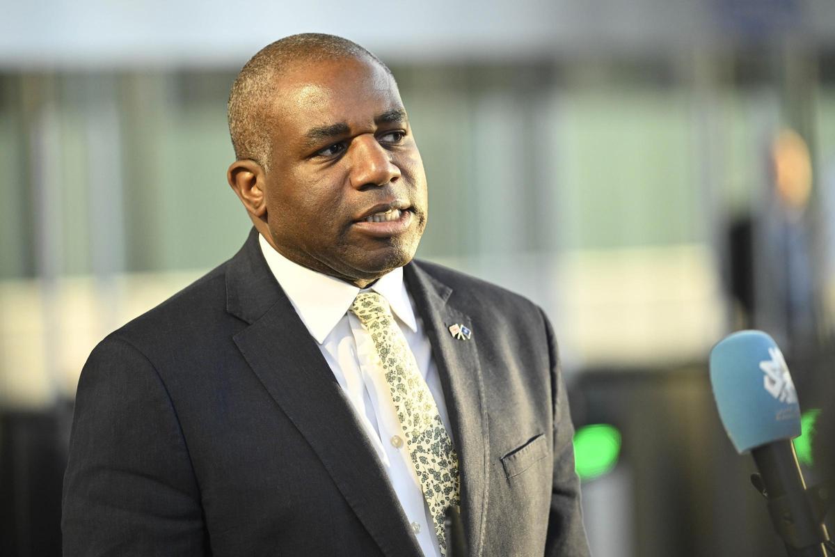 El ministro de Exteriores británico, David Lammy, este miércoles en Bruselas.