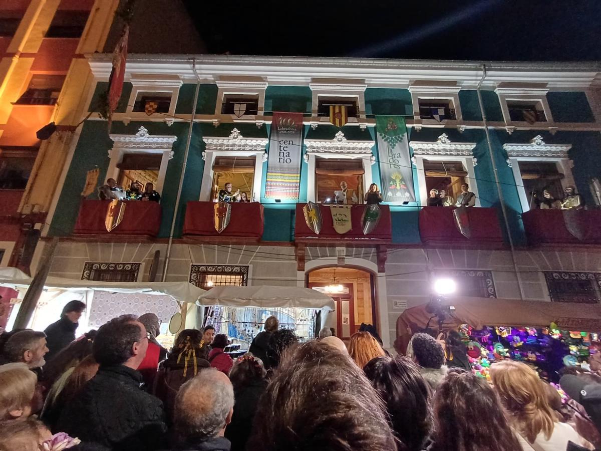 Un momento del pregón de las Fiestas del Medievo.