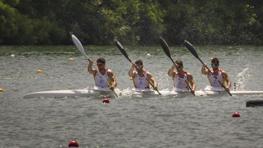 El K4 500 español, oro en los europeos.