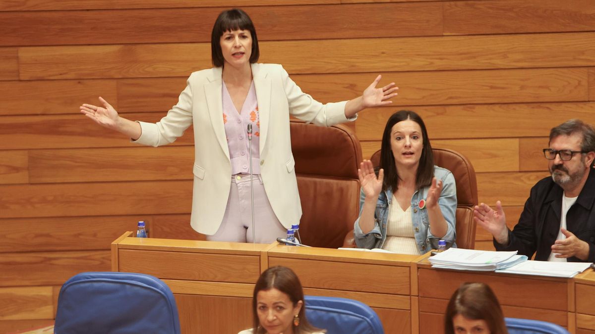Ana Pontón, en la sesión de control del Parlamento gallego.