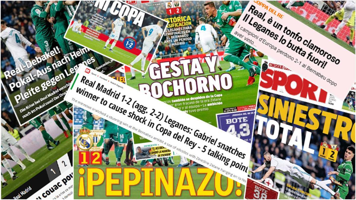 La prensa deportiva no da crédito con el fiasco copero del Real Madrid