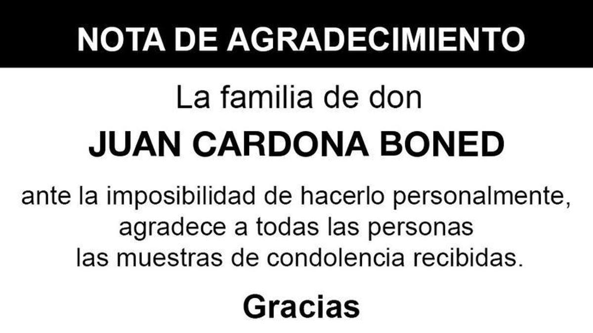 Nota Juan Cardona Boned