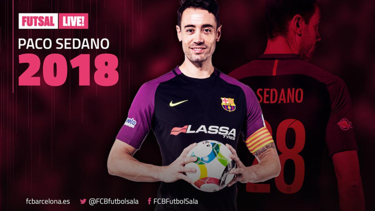 Imagen promocional con la que el FC Barcelona anunció la continuidad de Paco Sedano