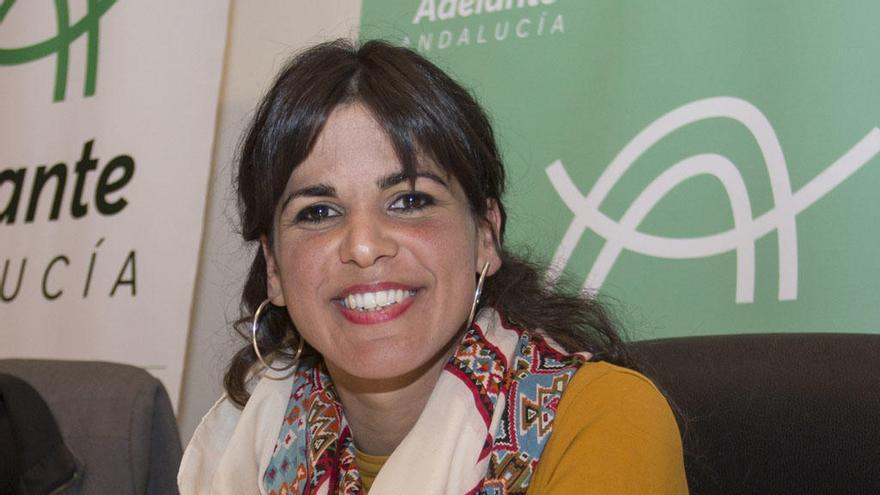 Teresa Rodríguez, en una imagen de la campaña electoral.