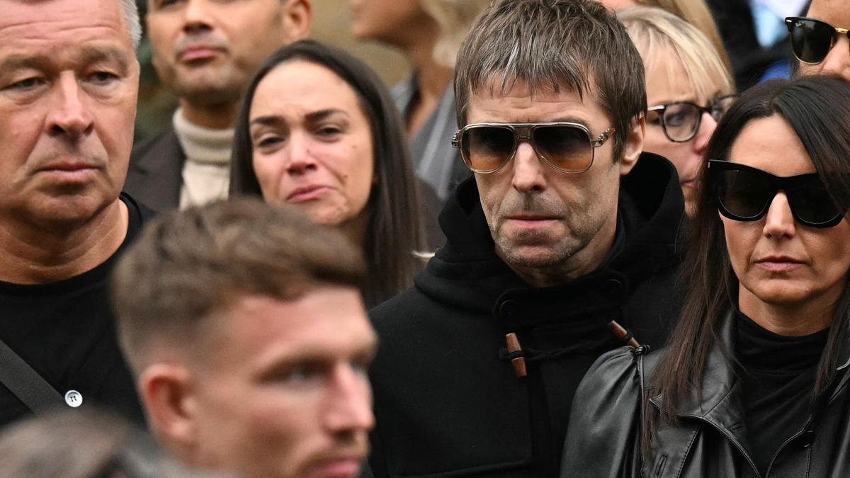 Liam Gallagher, vocalista de Oasis, durante el funeral del boxeador Ricky Hatton en Manchester.
