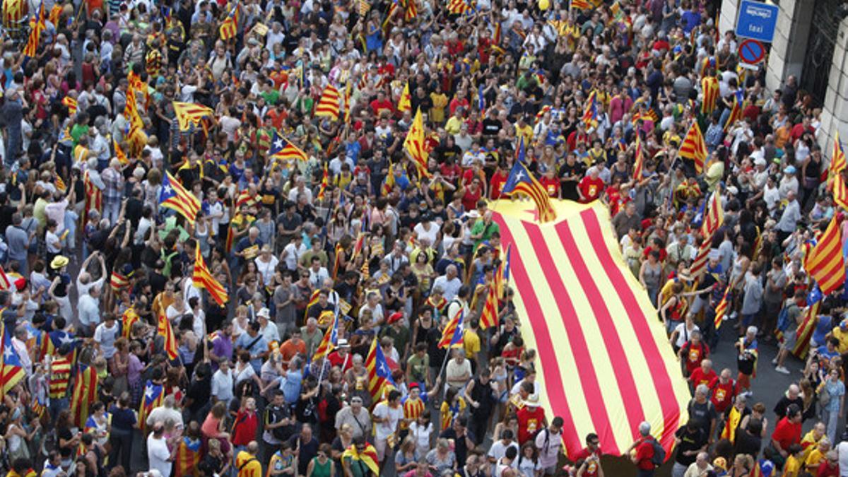 Manifestación por la independencia de Catalunya del 11 de septiembre del 2012