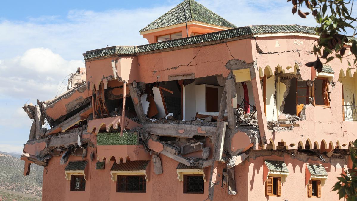 Vivienda destruida por el terremoto en Marruecos