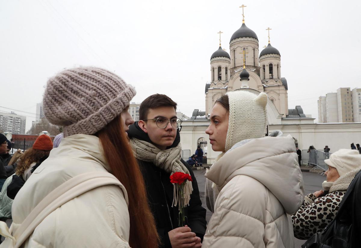 Funeral y ceremonia de despedida del político opositor ruso Alexei Navalny en Moscú