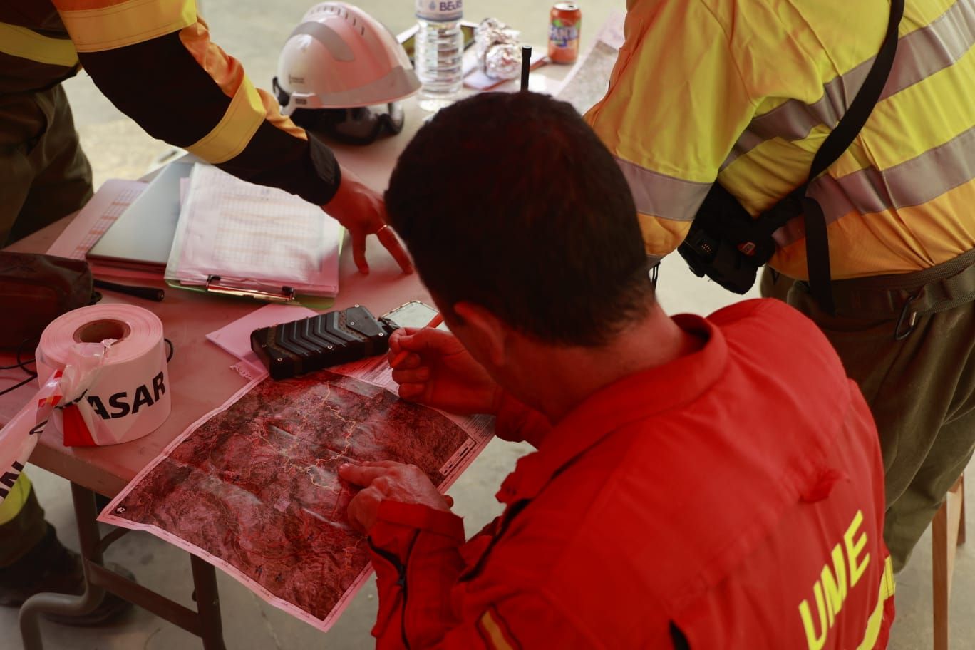 El incendio de Bejís, en imágenes