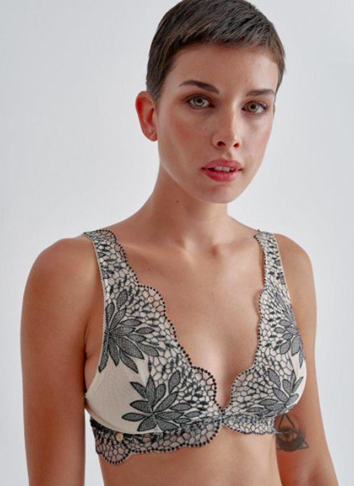 Bralette con estampado floral