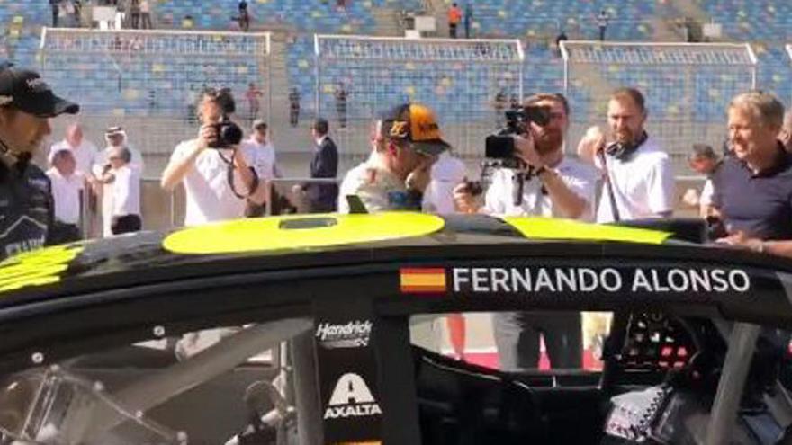 Fernando Alonso, al salir del Chevrolet