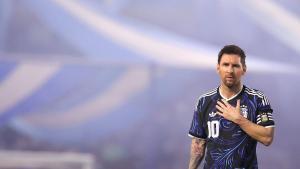 Lionel Messi, en un partido de su selección.
