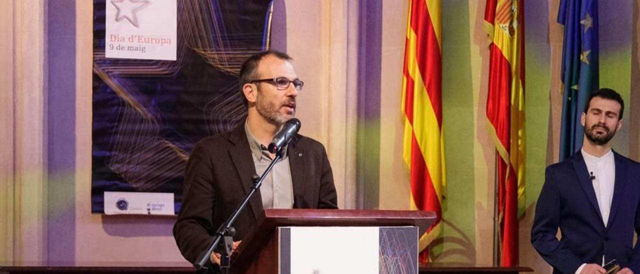 El conseller de Turismo, Biel Barceló, durante la celebración del Día de Europa