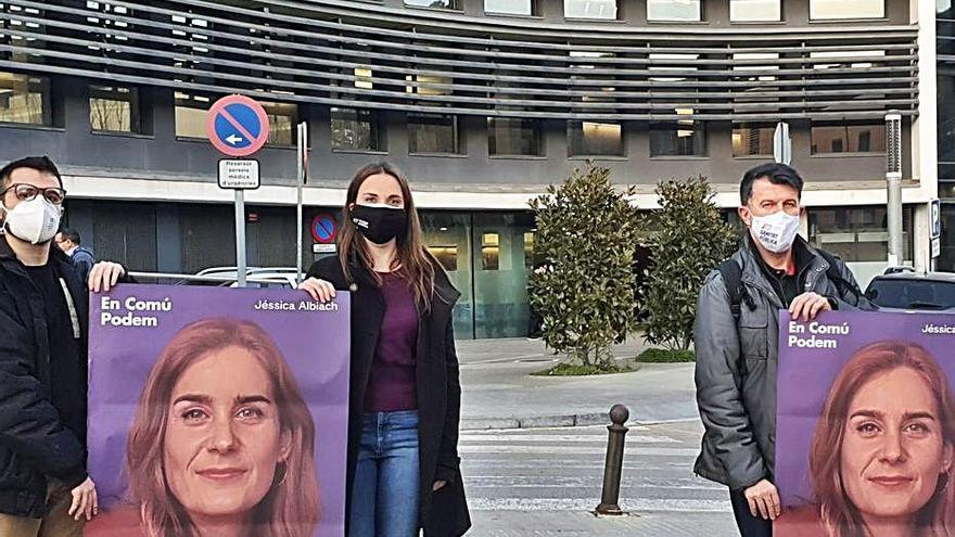 Un moment de l&#039;acte d&#039;En Comú Podem ahir a Manresa