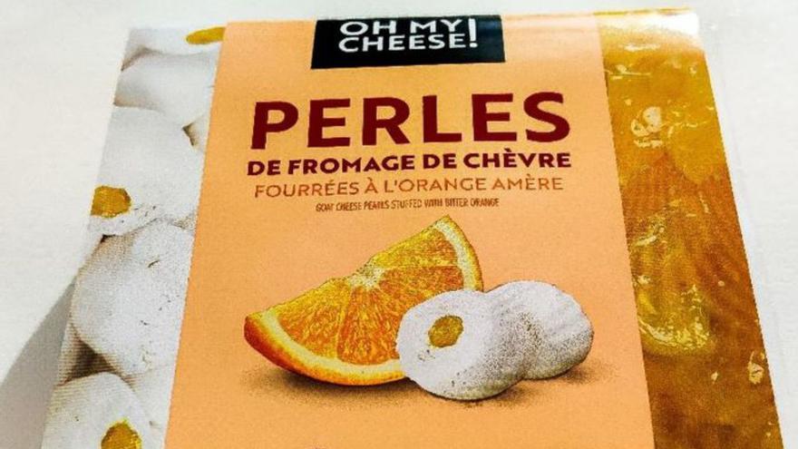 Perlas de queso de cabra con mermelada de naranja, producto galardonado con un oro. | Cedida