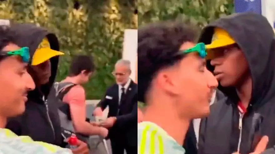 Lamine aterriza en el aeropuerto de Pars y unos aficionados franceses se acuerdan de Dembl... Atentos