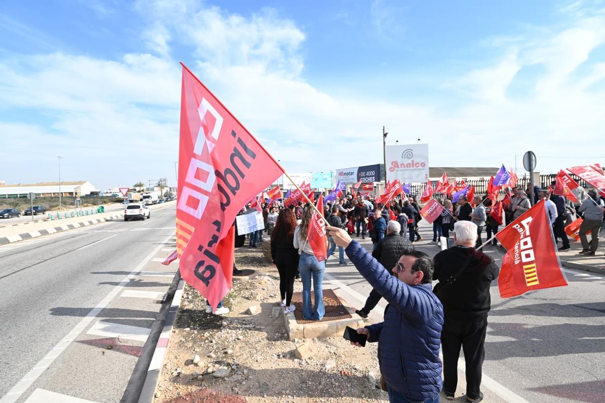 Protesta de los trabajadores de Analco en Elche