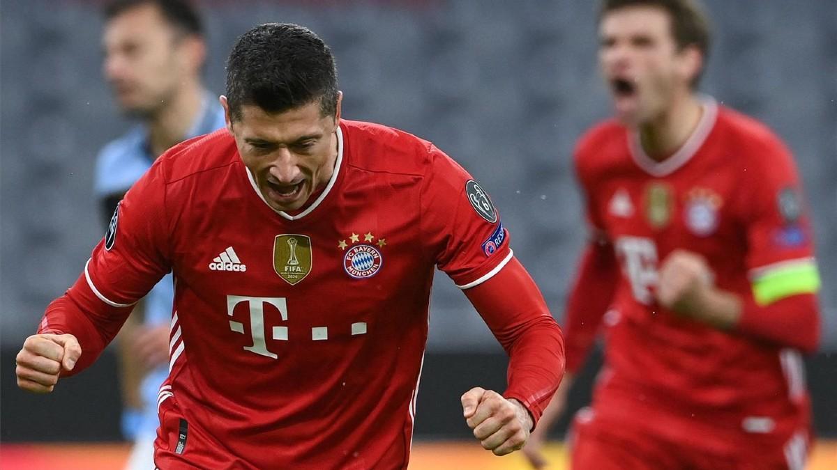 Lewandowski volvió a marcar ante la Lazio