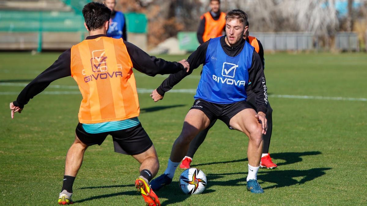 Antonio Casas en el entrenamiento del pasado miércoles.