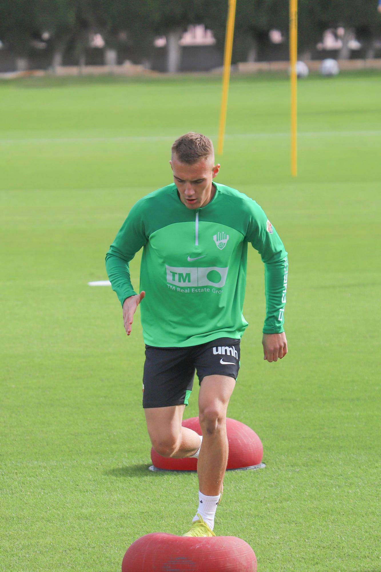 Primer entrenamiento de Machín como entrenador del Elche CF