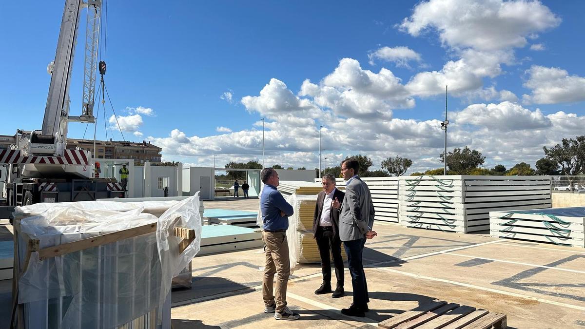 Rovira, en las obras del IES de Catarroja