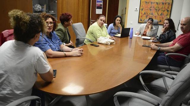 La reunión entre los tres alcaldes y Fecimo, alrededor de esta norma, mantenida a finales de abril. | GONZALO NÚÑEZ