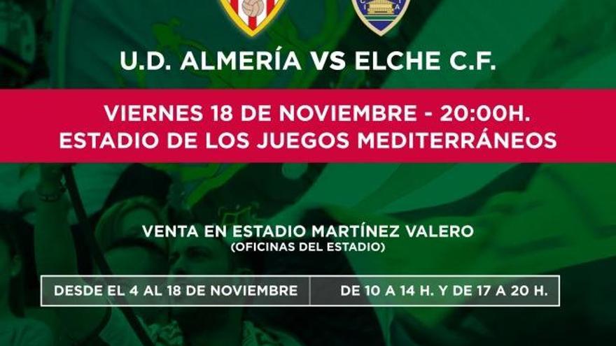 La afición del Elche estará el viernes en Almería animando al conjunto franjiverde