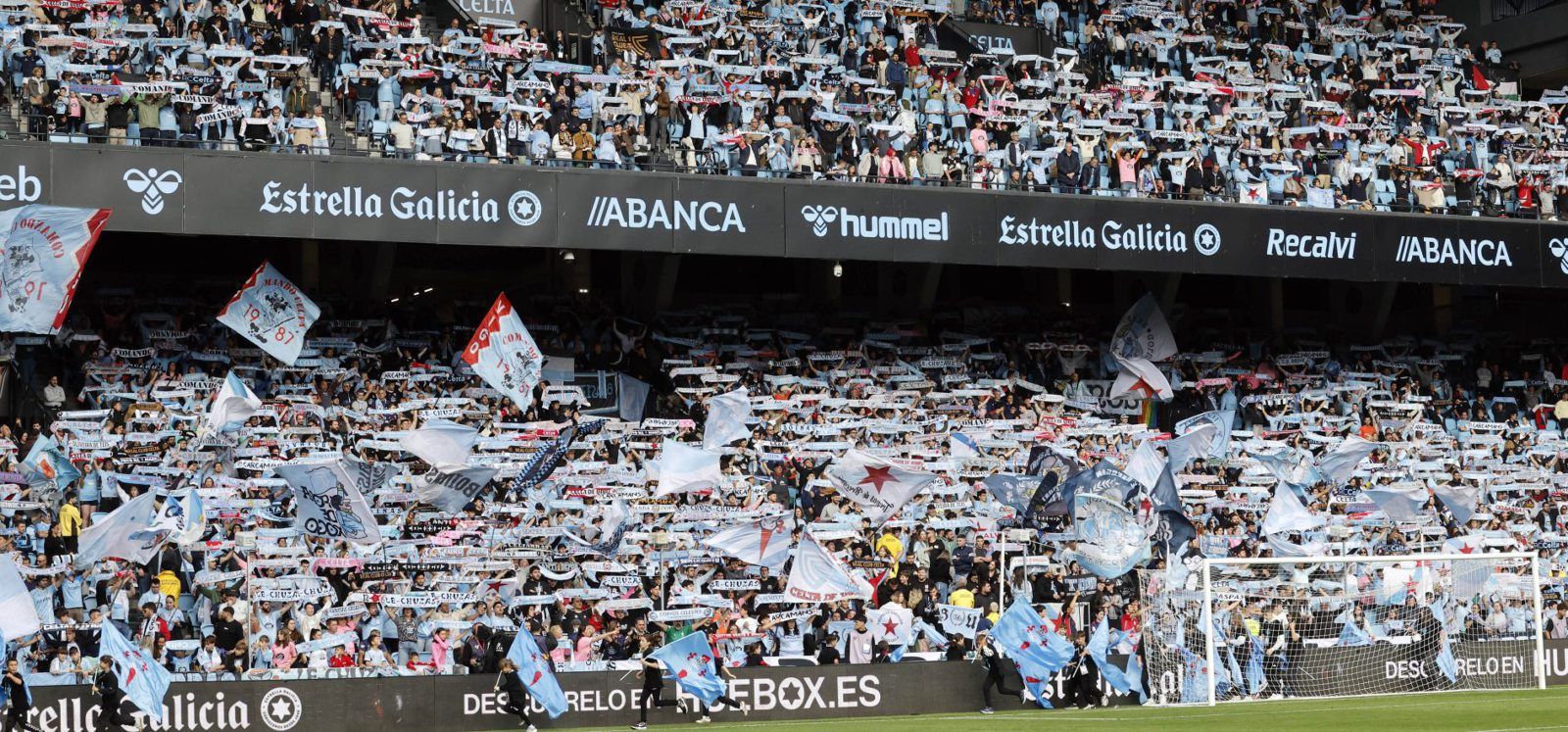 Imagen de la grada de Marcador en Balaídos durante un partido de esta temporada