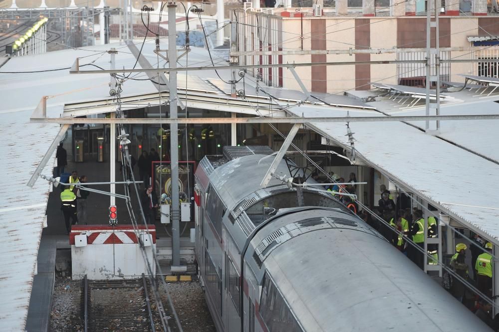 Accidente de un tren de Cercanías en Alcalá de Henares