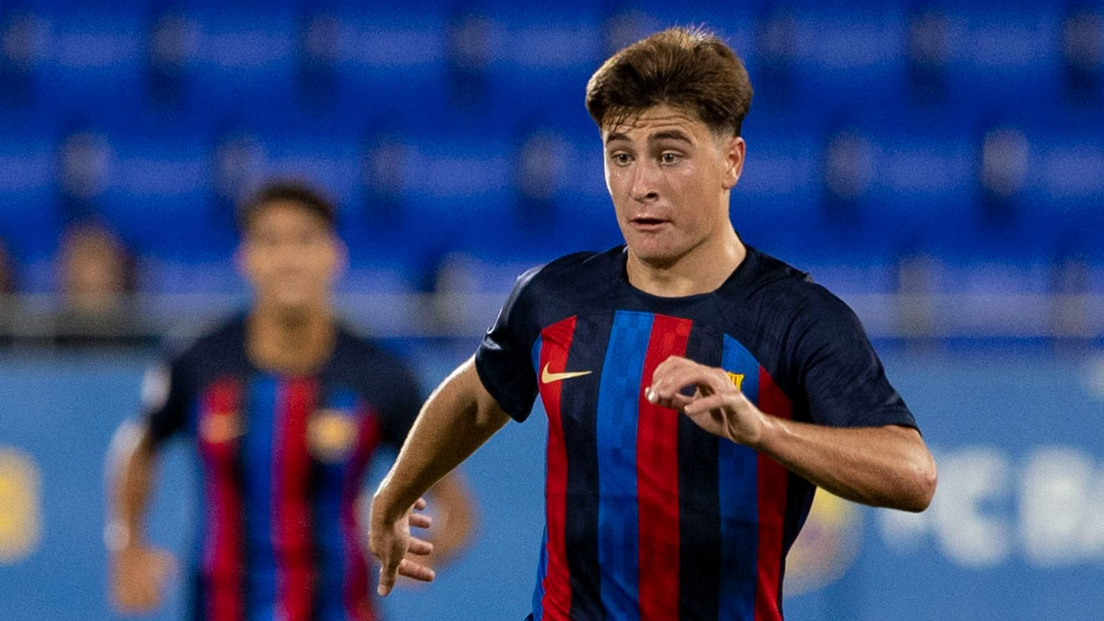 Pablo Torre, durante un partido del Barça Atlètic