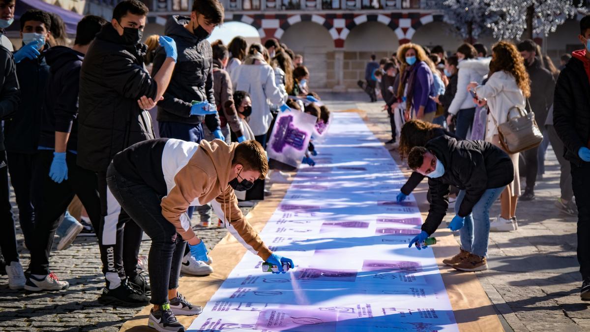 Acto en la plaza Alta contra la violencia machista.