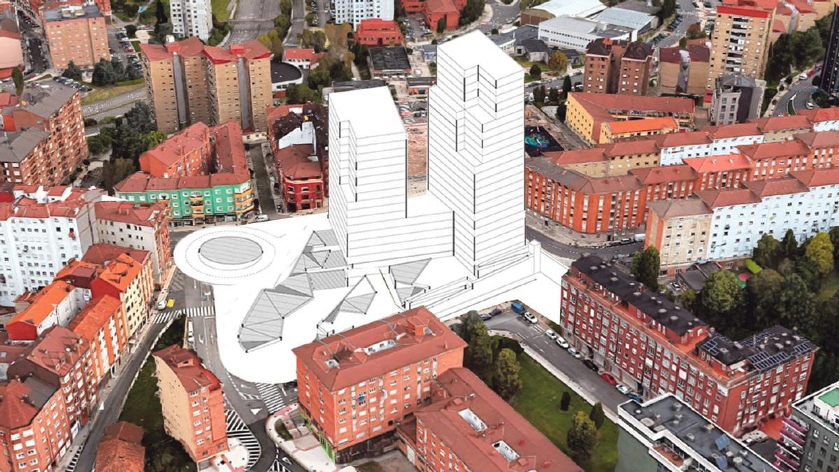 El plan de construcción del edificio residencial más alto de Oviedo