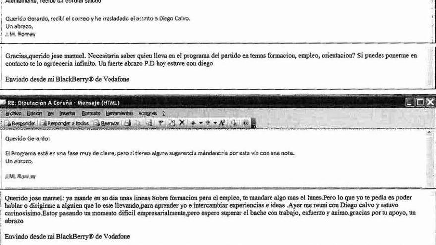 Extractos de los correos que se intercambiaron Crespo y Beccaría incluidos en el sumario.