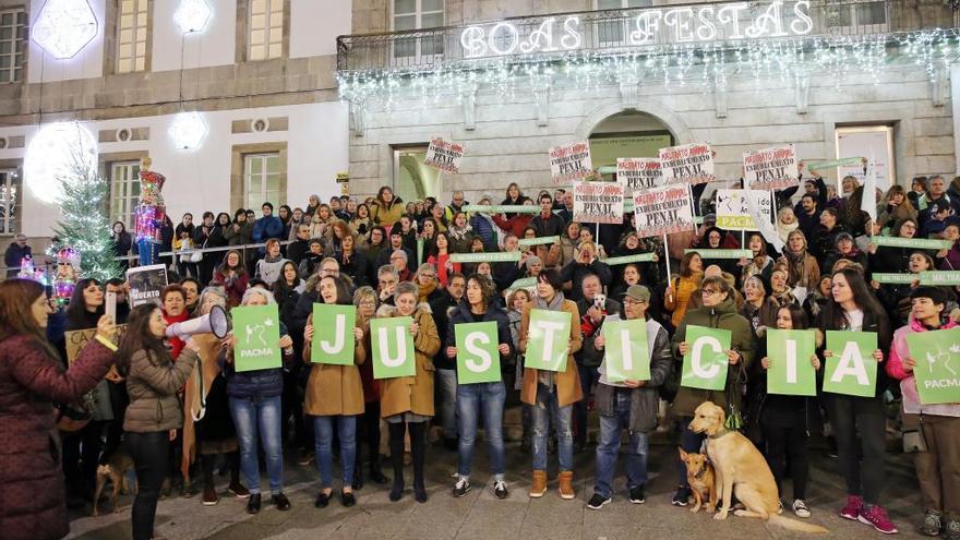 Protesta en Vigo por la muerte de Alma. // Marta G. Brea
