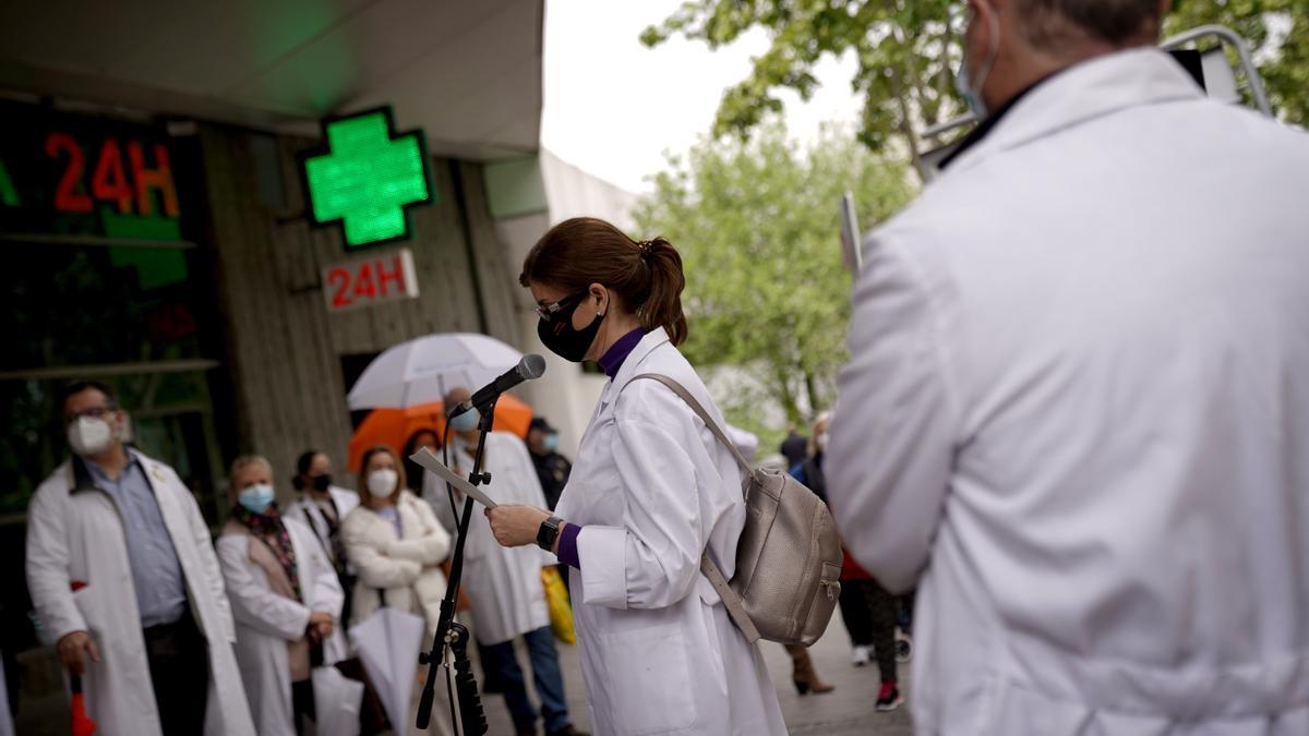 Protesta de médicos en Madrid