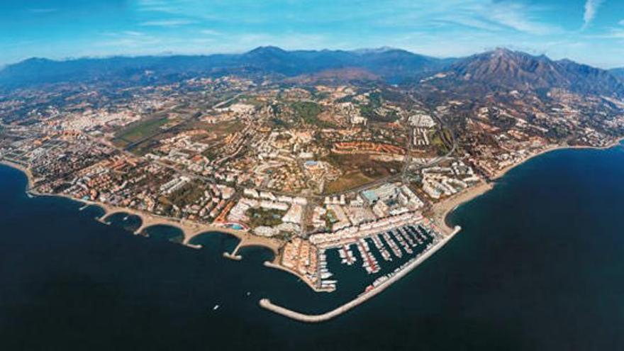 Vista área del municipio de Marbella.