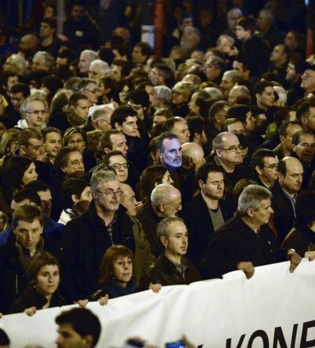 Imágenes de la manifestación convocada por el PNV y Sortu en Bilbao.