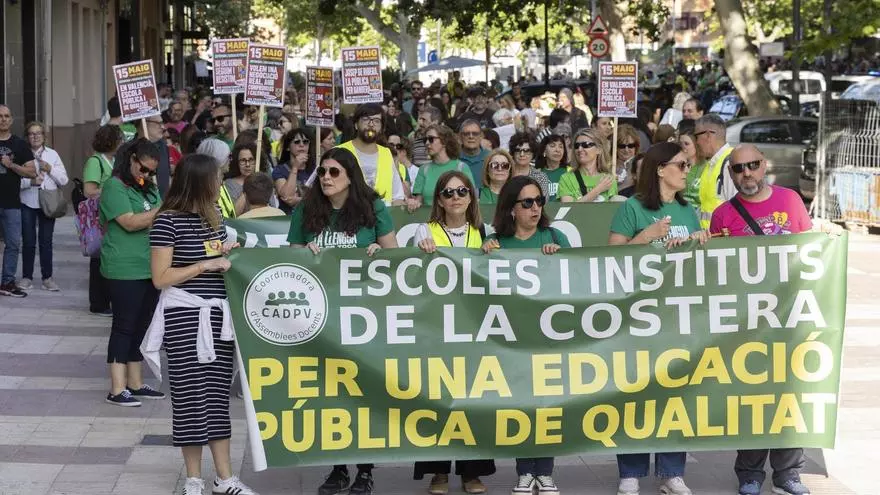 Marcha por la educación pública en Xàtiva