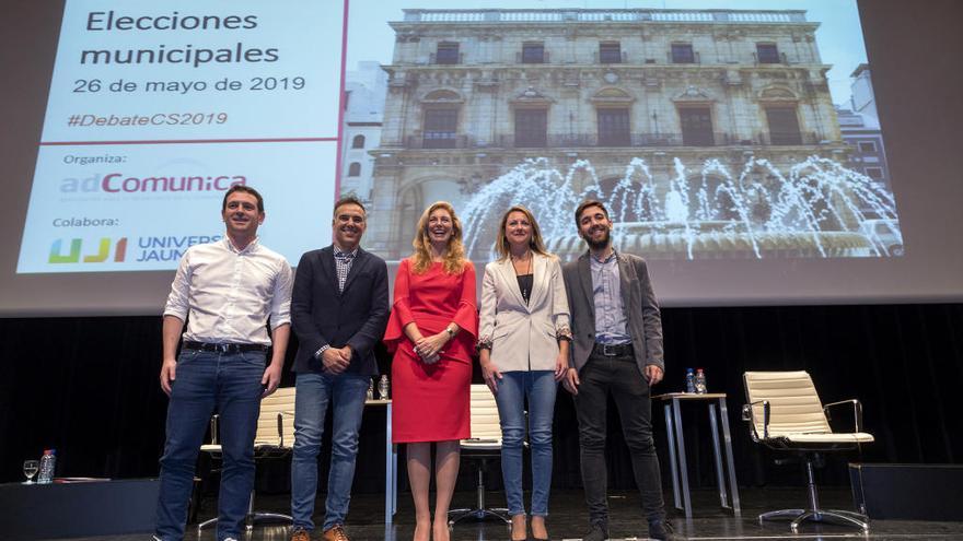 Los candidatos de las formaciones con representación en la corporación en el debate organizado en la UJI.