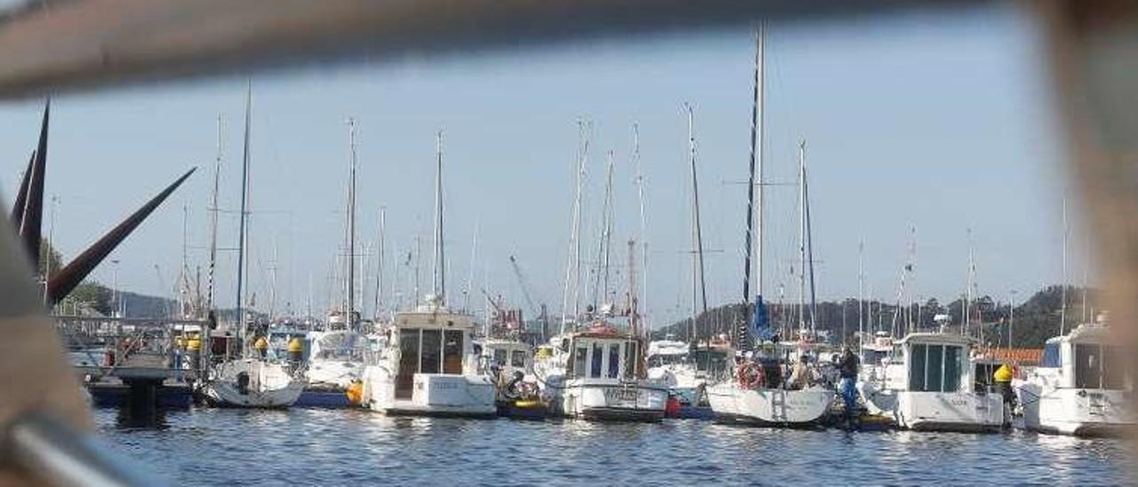 Barcos atracados en el puerto deportivo de Avilés.