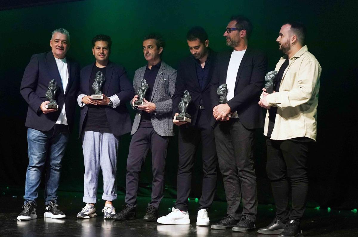 Foto de seis de los siete chefs que recogieron el Premio Turismo 23 de La Opinión de Málaga (solo faltó Marcos Granda).