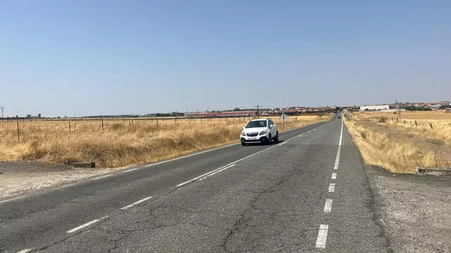 Lugar donde se ha producido el accidente de Casar de Cáceres