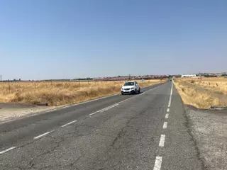 Lugar donde se ha producido el accidente de Casar de Cáceres